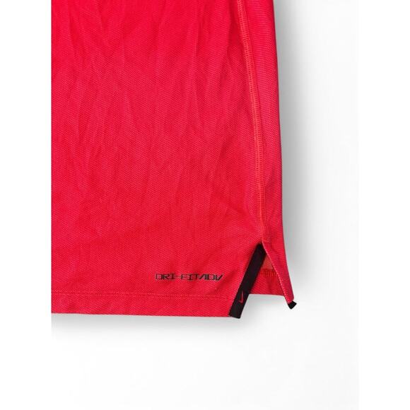 Nike ADV Tiger Woods Golf Pro Polo Shirt Top Dri Fit Red Size Medium - Picture 9 of 9